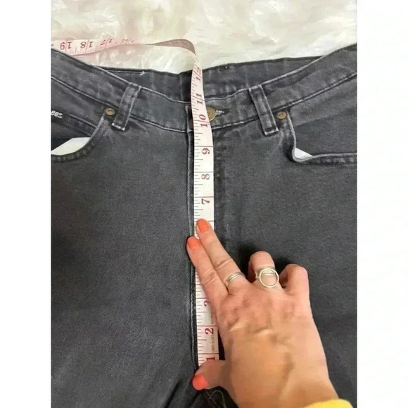 Vintage Lee Jeans Black Wash Women's Size 6 READ DESCRIPTION - Picture 9 of 10